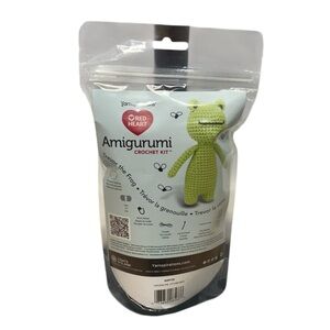 Red Heart Amigurumi Crochet Kit - Green Frog. Gift Ready